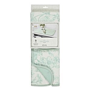 Pioneer Woman Agatha Dish Drying Mat 100% Polyester Green White 18 x 24-in Gift
